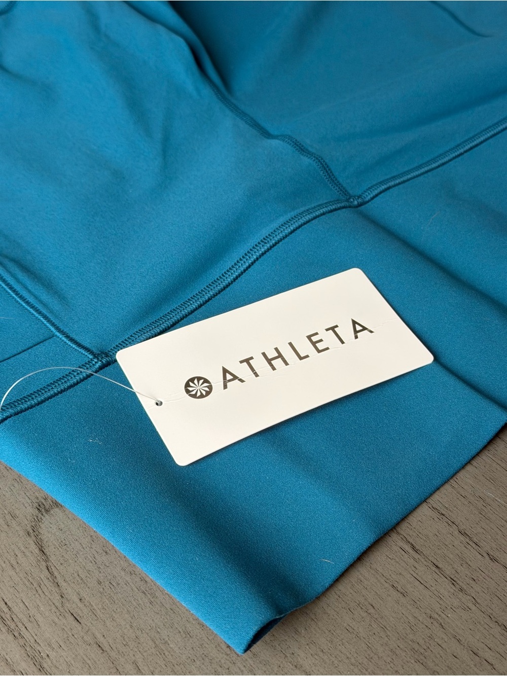 Athleta Teal High-Rise Bike Shorts - Salutation Stash 5” Short - Picture 6 of 8